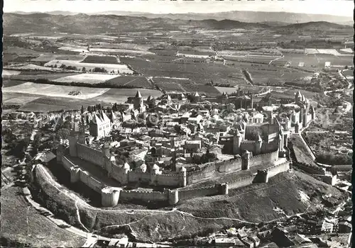 Carcassonne Fliegeraufnahme La Cite Kat. Carcassonne