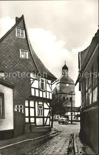 Harzgerode Durchblick zum Markt Kat. Harzgerode