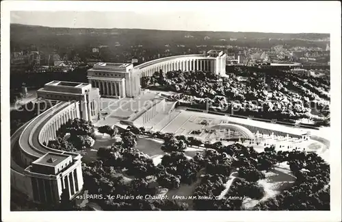 Paris Palais de Chaillot vue aerienne Kat. Paris