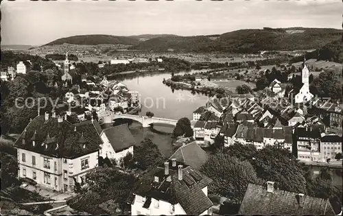 Laufenburg Baden Panorama Rheinbruecke Kat. Laufenburg (Baden)