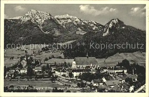 Neuberg Muerz gegen Schneealpe Sommerfrische Kat. Neuberg an der Muerz