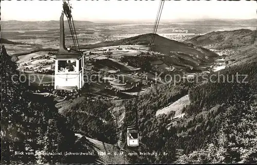 Freiburg Breisgau Blick vom Schauinsland Seilbahn Kat. Freiburg im Breisgau