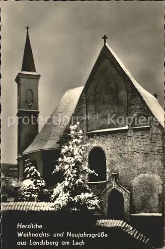 Landsberg Lech Weihnachts Neujahrgruesse Kirche Kat. Landsberg am Lech