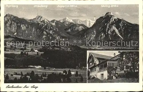 Seeg Seeleuten Pension und Weinhaus Alpenpanorama Kat. Seeg