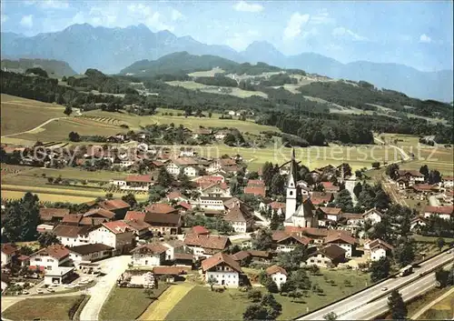 Frasdorf mit Wendelstein Fliegeraufnahme Kat. Frasdorf