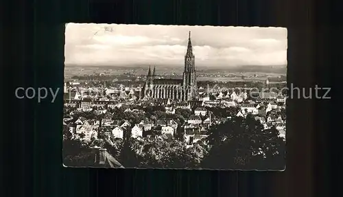 Ulm Donau Blick vom Michelsberg Muenster Kat. Ulm