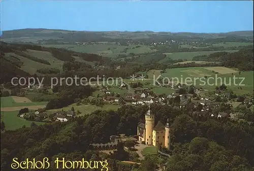 Nuembrecht Schloss Homburg Fliegeraufnahme Kat. Nuembrecht