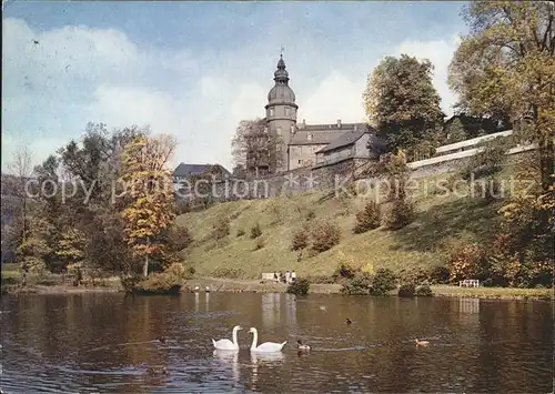 Bad Berleburg Partie im Schlosspark Schwanenteich Kat. Bad Berleburg