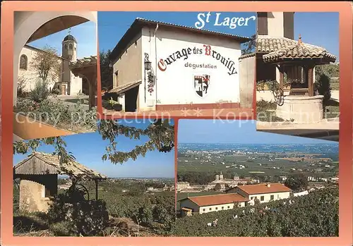 Saint Lager Cuvage des Brouilly Chapelle Puits Panorama Kat. Saint Lager