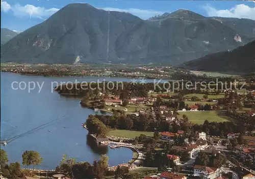 Bad Wiessee Weltkurort am Tegernsee mit Wallberg Fliegeraufnahme Kat. Bad Wiessee