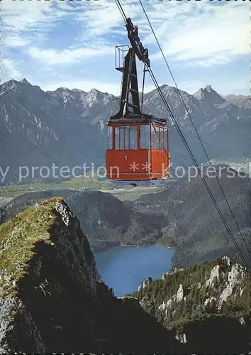 Schwangau Tegelbergbahn Blick auf Alpsee Schlicke und Aggenstein Alpenpanorama Kat. Schwangau