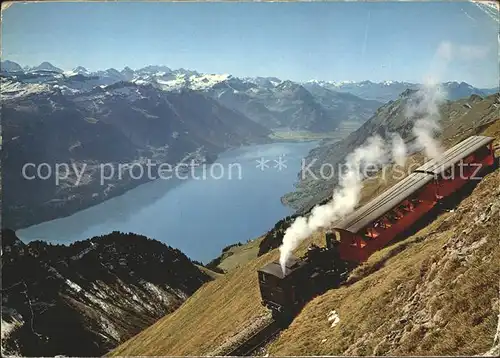 Rothorn Kulm Brienz Rothorn Bahn Talfahrt Brienzersee Berner Alpen Grosshorn Diablerets Kat. Rothorn Kulm