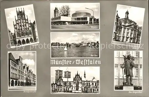 Muenster Westfalen Theater Schloss Kiepenkerl Aa See Dom Rathaus Kat. Muenster