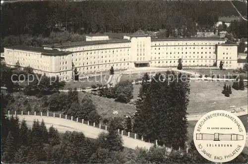 Erlabrunn Erzgebirge Bergarbeiterkrankenhaus  Kat. Breitenbrunn Erzgebirge