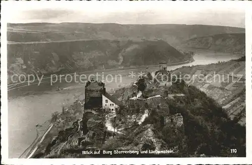 Kamp Bornhofen mit Burg Liebenstein und Sterrenberg Ausflugsschiff Kat. Kamp Bornhofen