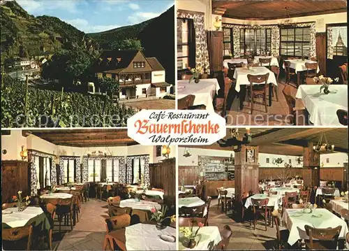 Walporzheim Cafe Restaurant Bauernschenke Gastraeume Kat. Bad Neuenahr Ahrweiler