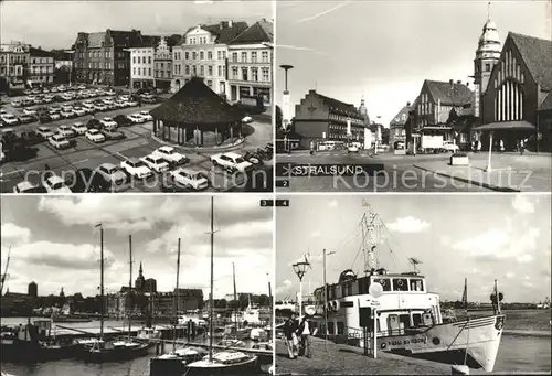 Stralsund Mecklenburg Vorpommern Leninplatz Bahnhof Hafen Schwimmende Gaststaette Seebad Wustrow Kat. Stralsund