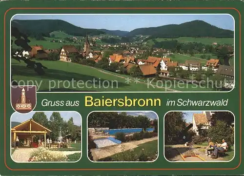 Baiersbronn Schwarzwald Panorama Park Schwimmbad Kat. Baiersbronn