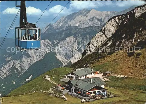 Grainau Hochalm mit Karwendel und Wetterstein Seilbahn Hochalm Osterfelder Kat. Grainau