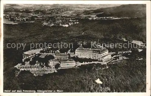 Koenigswinter Hotel auf dem Petersberg Fliegeraufnahme Kat. Koenigswinter