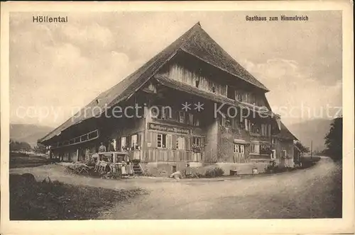 Hoellental Schwarzwald Gasthaus zum Himmelreich Kat. Buchenbach