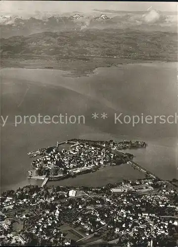 Lindau Bodensee Fliegeraufnahme Schweizer Alpen Kat. Lindau (Bodensee)