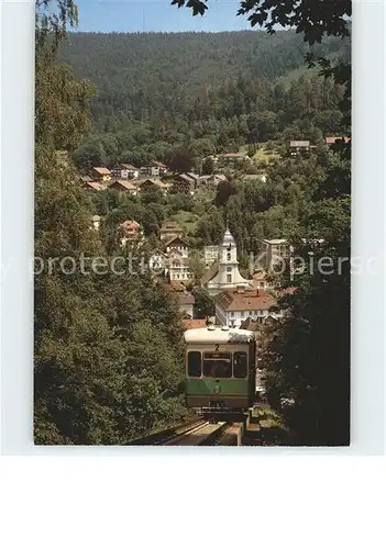 Bad Wildbad Staedtische Bergbahn Schienen Drahtseilbahn Thermen Schwarzwald Kat. Bad Wildbad