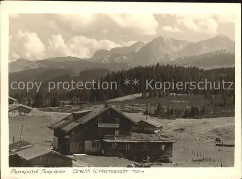 Reit Winkl Alpengasthof Augustiner Brechtl Winkelmoosalm Alpenpanorama Kat. Reit im Winkl