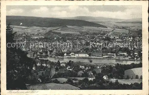 Hameln Weser Panorama Kat. Hameln