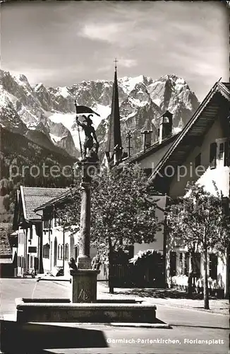 Garmisch Partenkirchen Floriansplatz Kat. Garmisch Partenkirchen