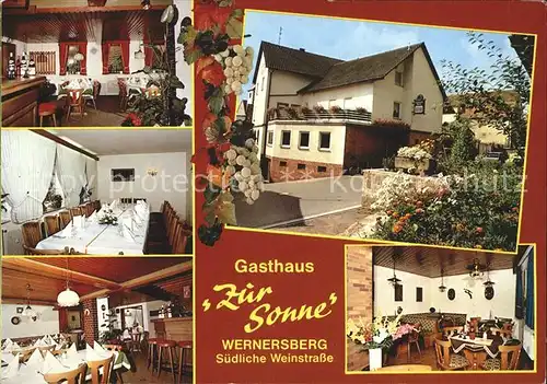 Wernersberg Pfalz Gasthaus zur Sonne Kat. Wernersberg