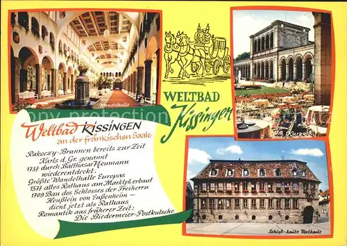 Bad Kissingen Wandelhalle Kurpark Schloss Kat. Bad Kissingen