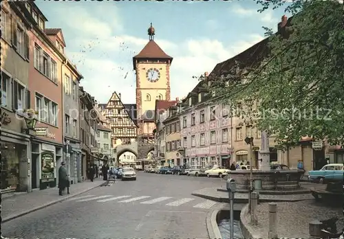 Freiburg Breisgau Oberlinden und Schwabentor Kat. Freiburg im Breisgau