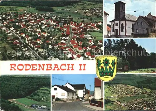 Rodenbach Hanau am Naturpark Spessart Kirche Strassenpartie Wappen / Rodenbach /Main-Kinzig-Kreis LKR