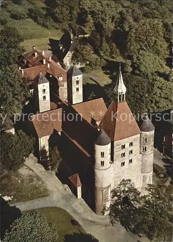 Freckenhorst Stiftskirche 12. Jhdt. Fliegeraufnahme Kat. Warendorf