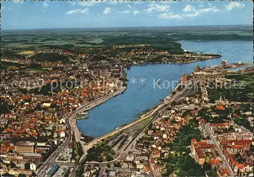 Flensburg Stadt und Foerde Fliegeraufnahme Kat. Flensburg