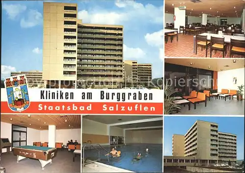 Bad Salzuflen Kliniken am Burggraben Gastraum Billard Swimmingpool Kat. Bad Salzuflen