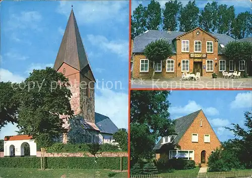 Hattstedt Kirche Christansen Gasthof Kat. Hattstedt