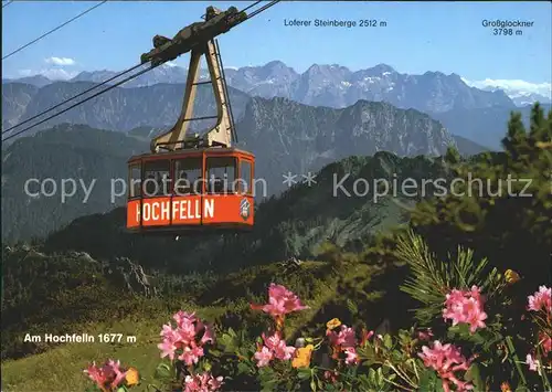 Hochfelln Bergen Hochfelln Kabinen Seilbahn Loferer Steinberge Grossglockner Kat. Bergen