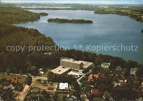 Malente Gremsmuehlen Fliegeraufnahme mit Kurklinik Buchenholm und Dieksee Kat. Malente