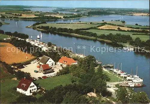 Missunde Fliegeraufnahme Faehrhaus an der Schlei Kat. Brodersby