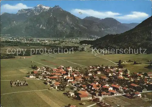 Rottau Chiemgau Fliegeraufnahme mit Hochgern Kat. Grassau