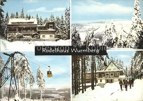 Wurmberg Wuerttemberg Rodelhaus Seilbahn Kat. Wurmberg