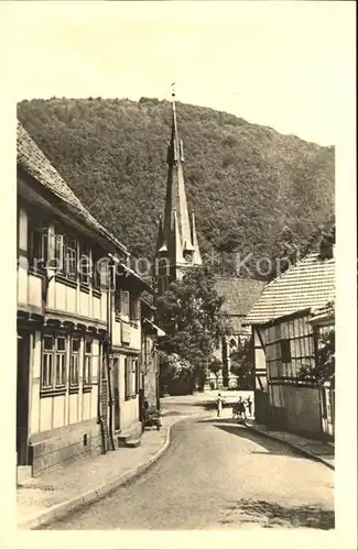 Ilfeld Suedharz Obertor mit Kirche Kat. Ilfeld Suedharz