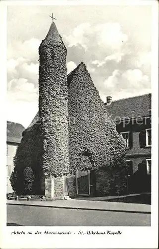 Achern Baden St Nikolaus Kapelle totaler Efeubewuchs Kat. Achern