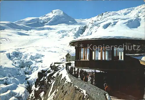 Saas Fee Restaurant und Berghaus Laengfluh Feegletscher Allalinhorn Kat. Saas Fee