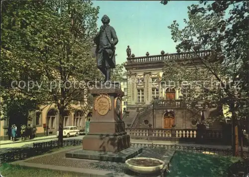 Leipzig Am Naschmarkt Goethe Denkmal Alte Handelsboerse Kat. Leipzig