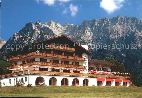 Mittenwald Bayern Berggasthaus Cafe Groebl Alm Kat. Mittenwald