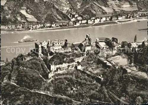 St Goar Ruine Rheinfels am Rhein Fliegeraufnahme Kat. Sankt Goar