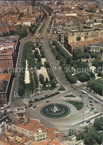 Madrid Spain Neptuno Fontain Cibeles Fliegeraufnahme Kat. Madrid